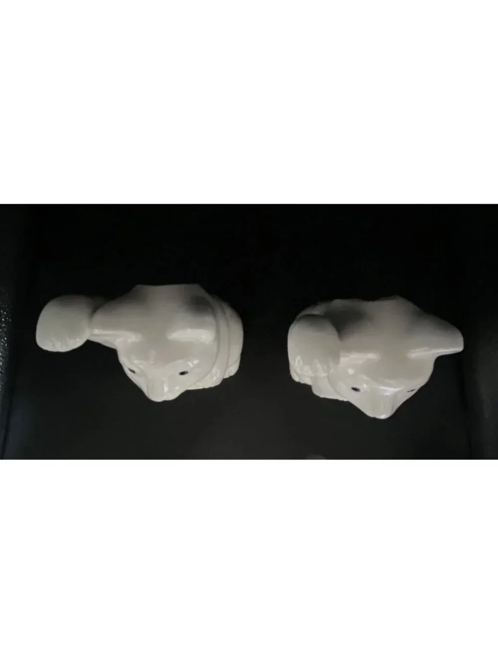 Benihana Maneki Neko Lucky Cat White Tiki Mugs Right Paw Raised Lot of 2
